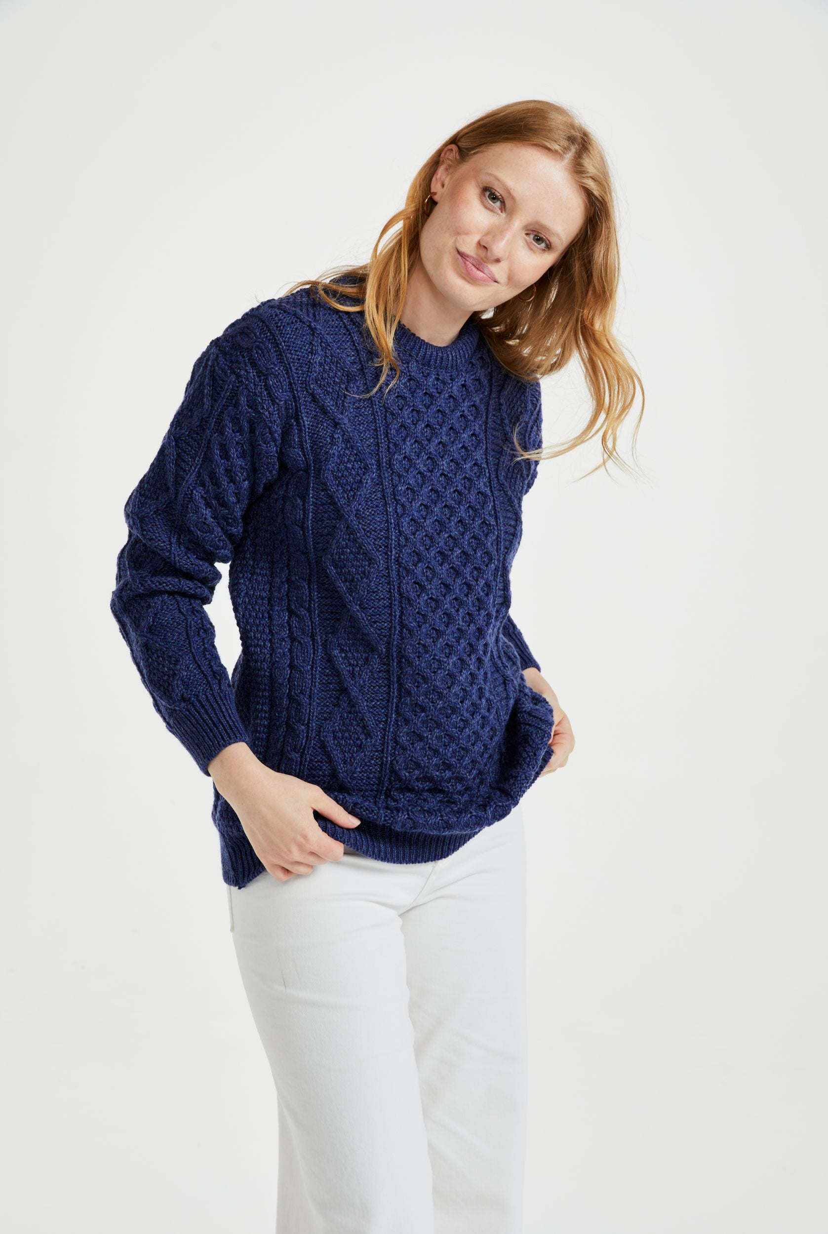 Sweatshirt Marineblau Pulli Basic Pullover Pullover Marineblau