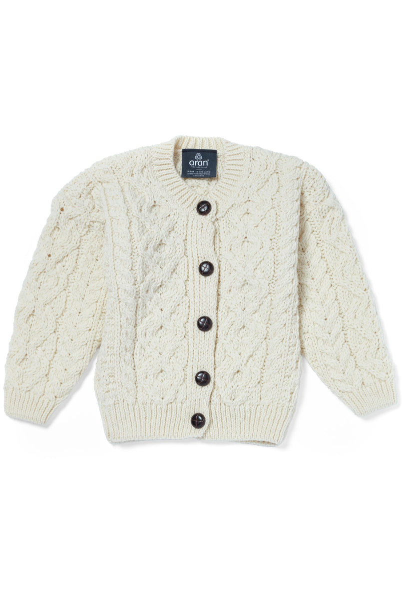 Grá Traditional Children's Lumber Cardigan - Cream