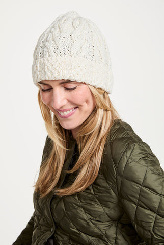 Finlough Aran Hat - Cream