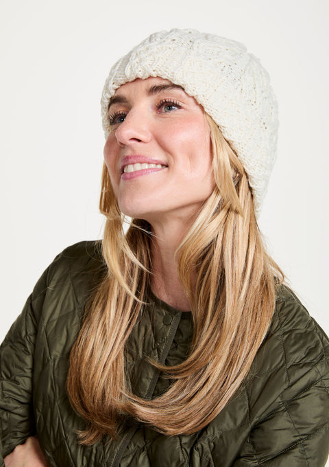 Merino wool, hat, knitwear, cream, aran, made in Ireland, Hat & Scarf, gift, wool, Ireland, woollen hats
