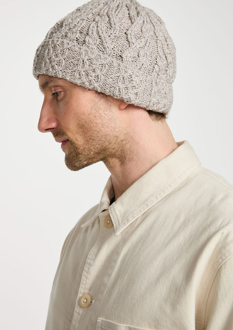 Merino wool, hat, knitwear, oat, aran, made in Ireland, Hat & Scarf, gift, wool, Ireland, woollen hats