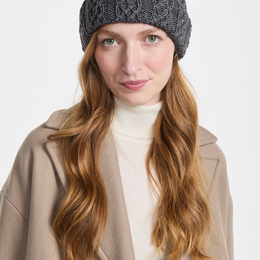 Finlough Aran Hat -  Grey