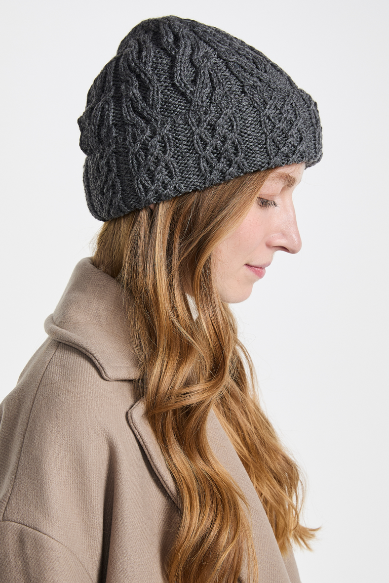 Finlough Aran Hat -  Grey