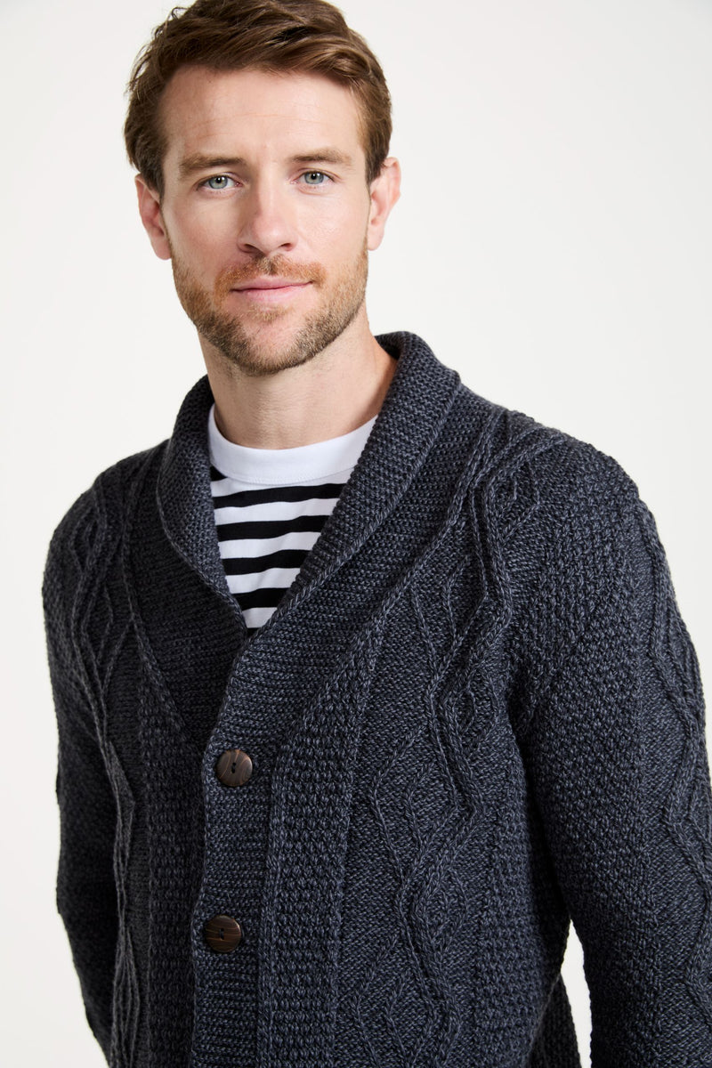 Merino wool cardigan, made in Ireland, wool jumper, knitwear, cardigan, Ireland,aran sweater, Buttoned cardigan