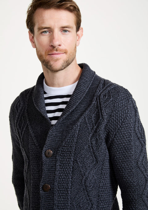 Merino wool cardigan, made in Ireland, wool jumper, knitwear, cardigan, Ireland,aran sweater, Buttoned cardigan