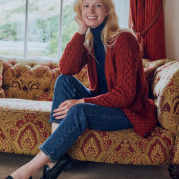 Delphi Aran Boyfriend-Cardigan - Rua Rot