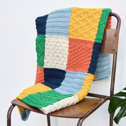 Killala Aran Intarsia Merino Blanket 851