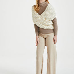 Tragetuch Corrib Crossover Merino Aran – Creme