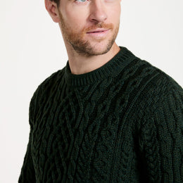 Pull Aran pour homme Inishturk - Vert émeraude