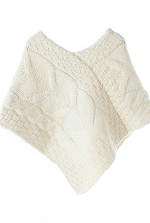 Aasleagh Óg Children’s Poncho - Cream