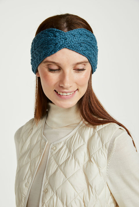 Tonroe Aran Crossover Headband - Teal