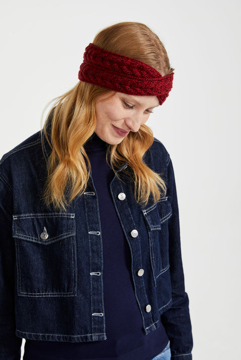 Tonroe Aran Crossover Headband - Rua Red