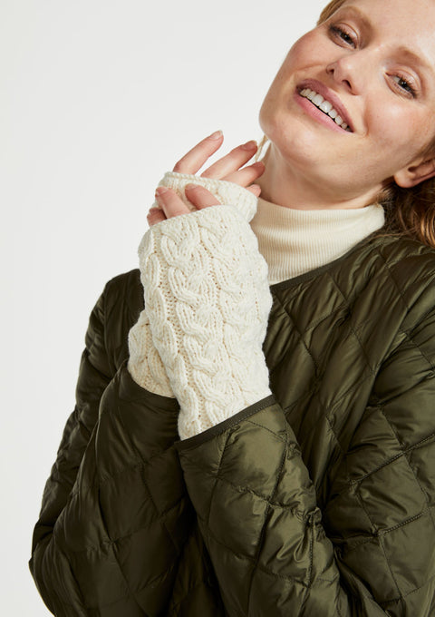 Fingerless Gloves, made in Ireland, merino wool, wool gloves, Mittens,aran, Ireland, unisex,cream