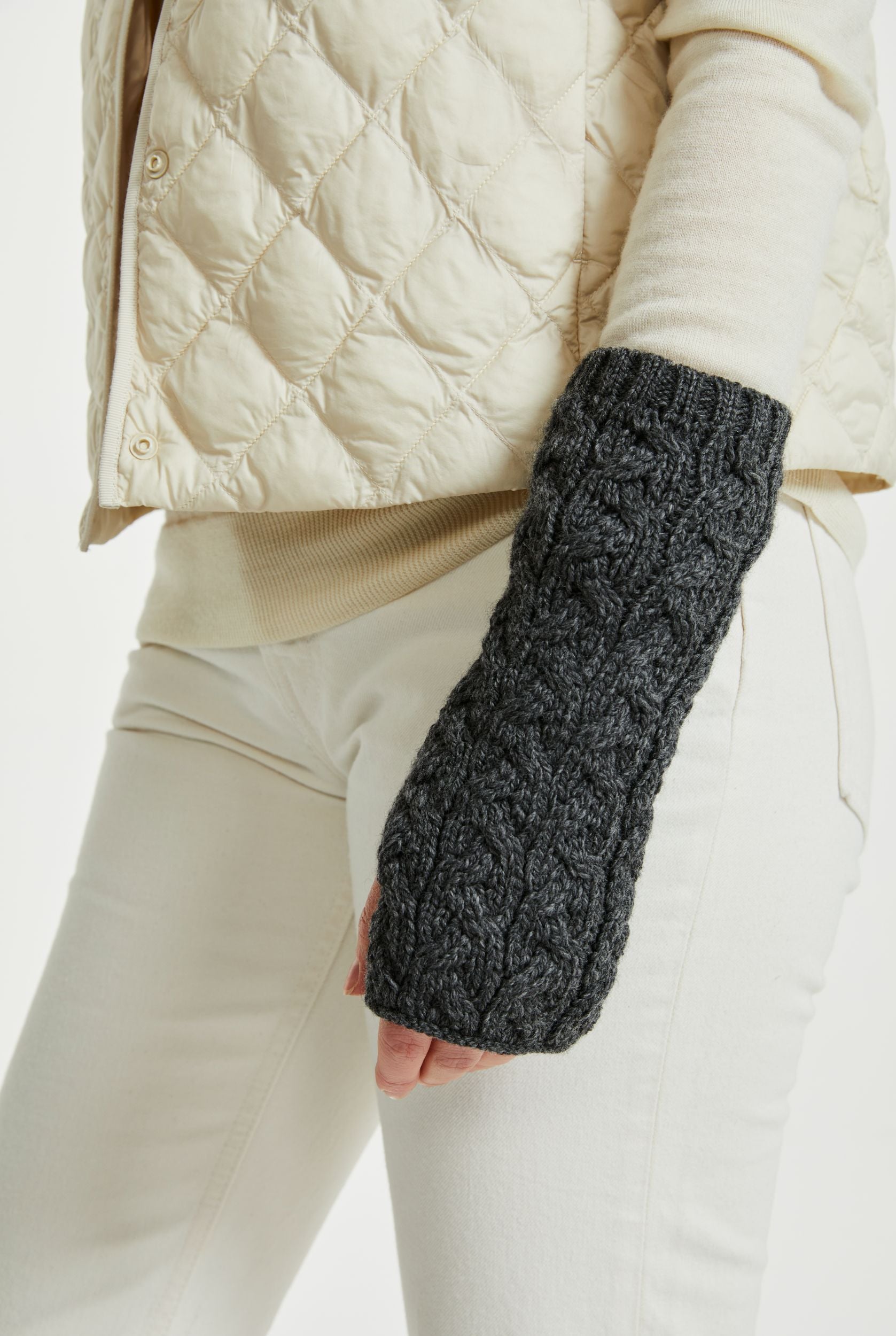 Rosmore Aran Fingerlose Fäustlinge