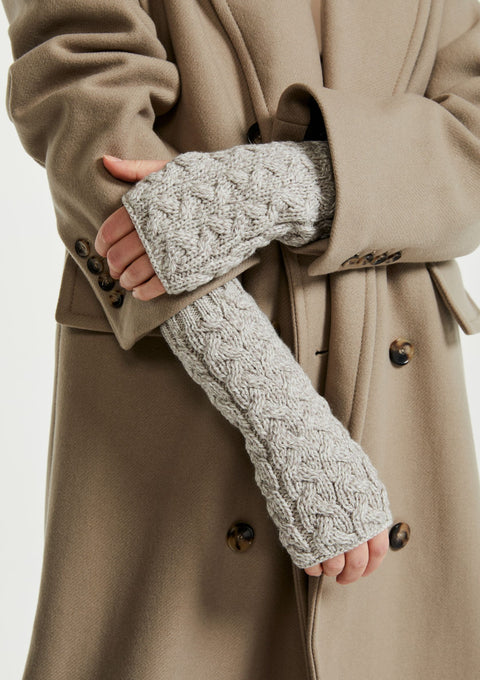 Fingerless Gloves, made in Ireland, merino wool, wool gloves, Mittens,aran gloves, Ireland, ladies' gloves, oat