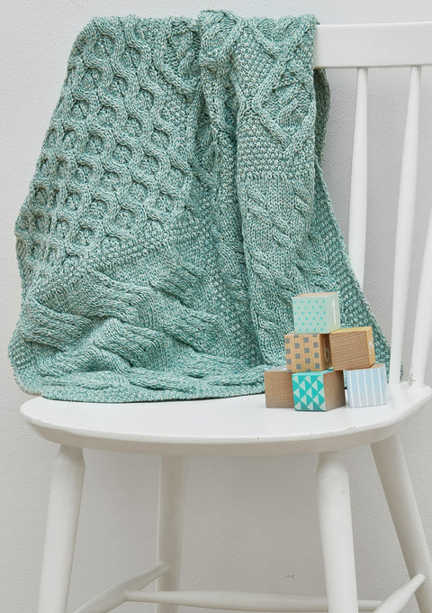 Merino wool, blanket, aran blankets, made in Ireland, knitwear, wool blankets, throw, blanket,green