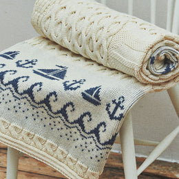 Farraige MerinoAran Throw - Cream