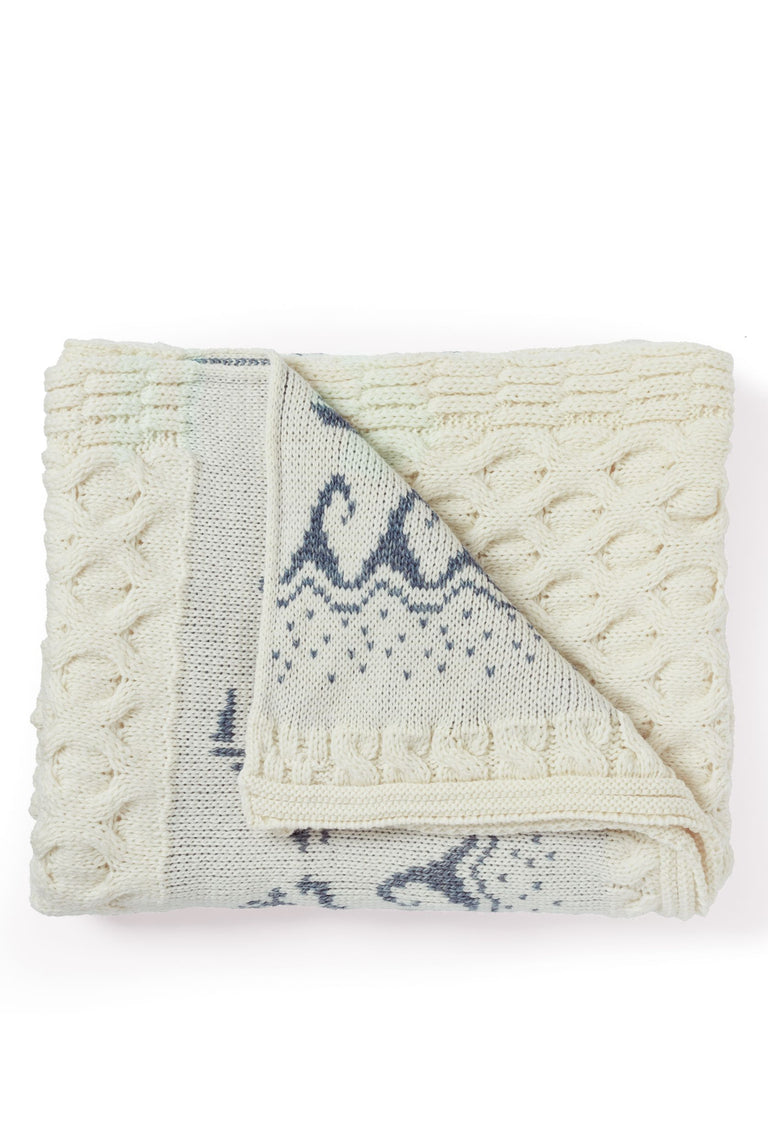 Farraige Aran Throw - Cream