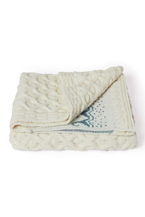 Farraige Aran Throw - Cream