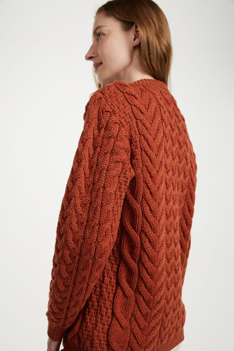 Pull ras du cou Omey pour femme Aran - Rose