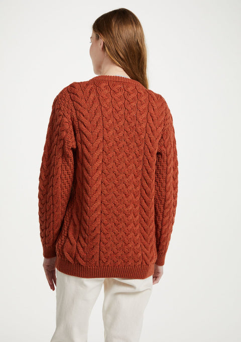 Pull ras du cou Omey pour femme Aran - Rose