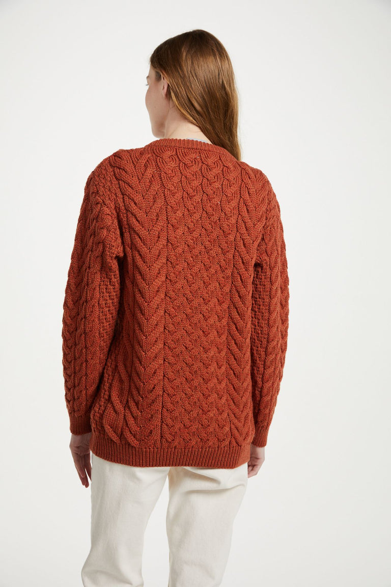 Pull ras du cou Omey pour femme Aran - Rose