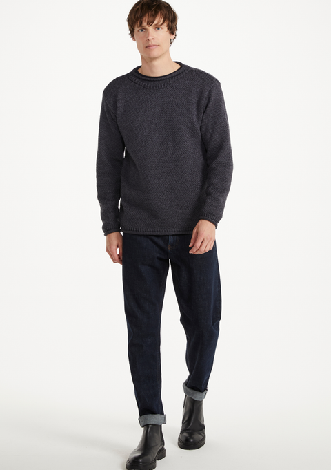 Pull col roulé Moycullen en laine mérinos pour homme - Gris