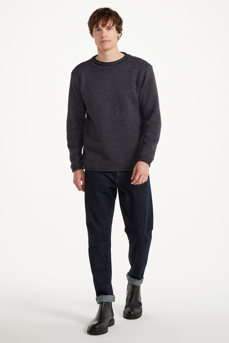 Pull col roulé Moycullen en laine mérinos pour homme - Gris
