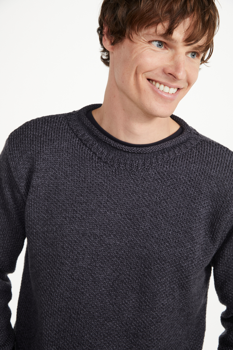 Pull col roulé Moycullen en laine mérinos pour homme - Gris
