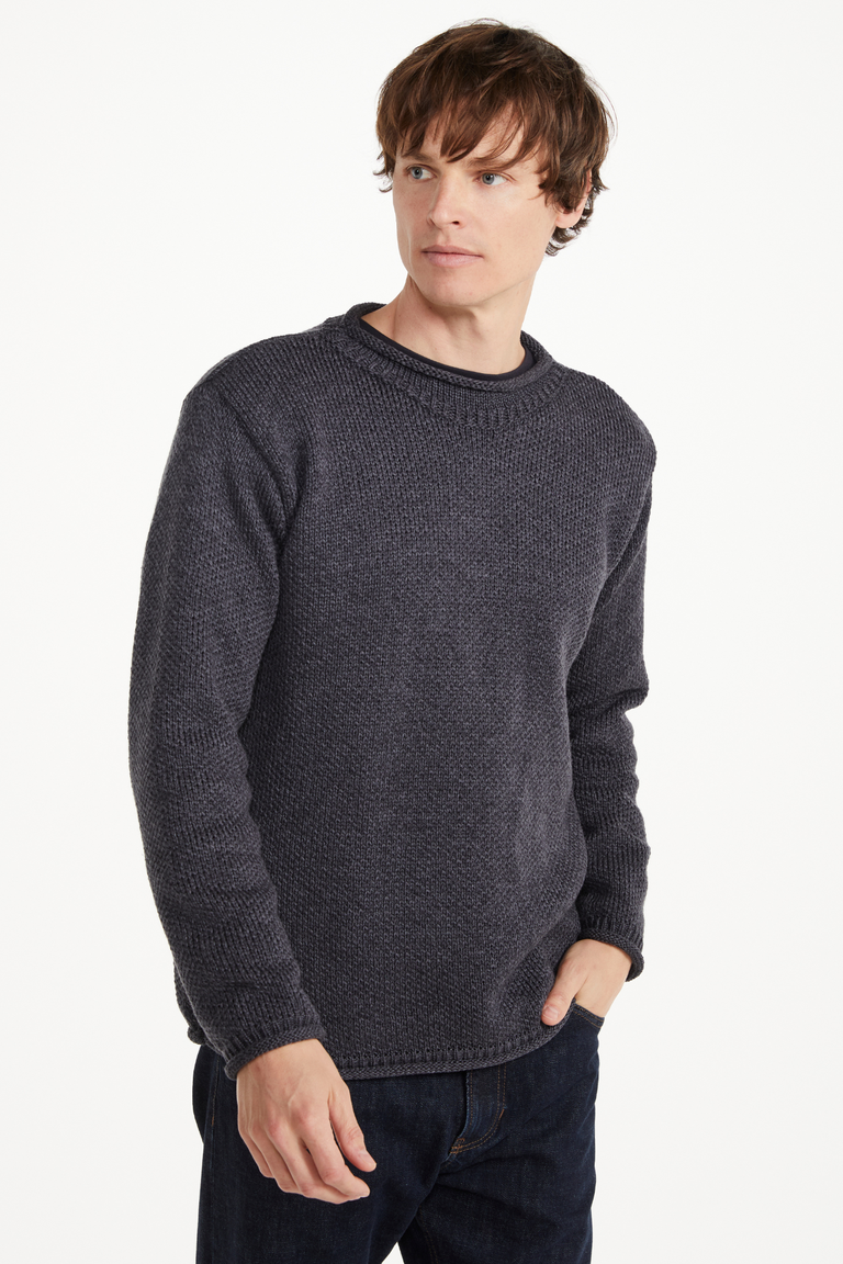 Pull col roulé Moycullen en laine mérinos pour homme - Gris