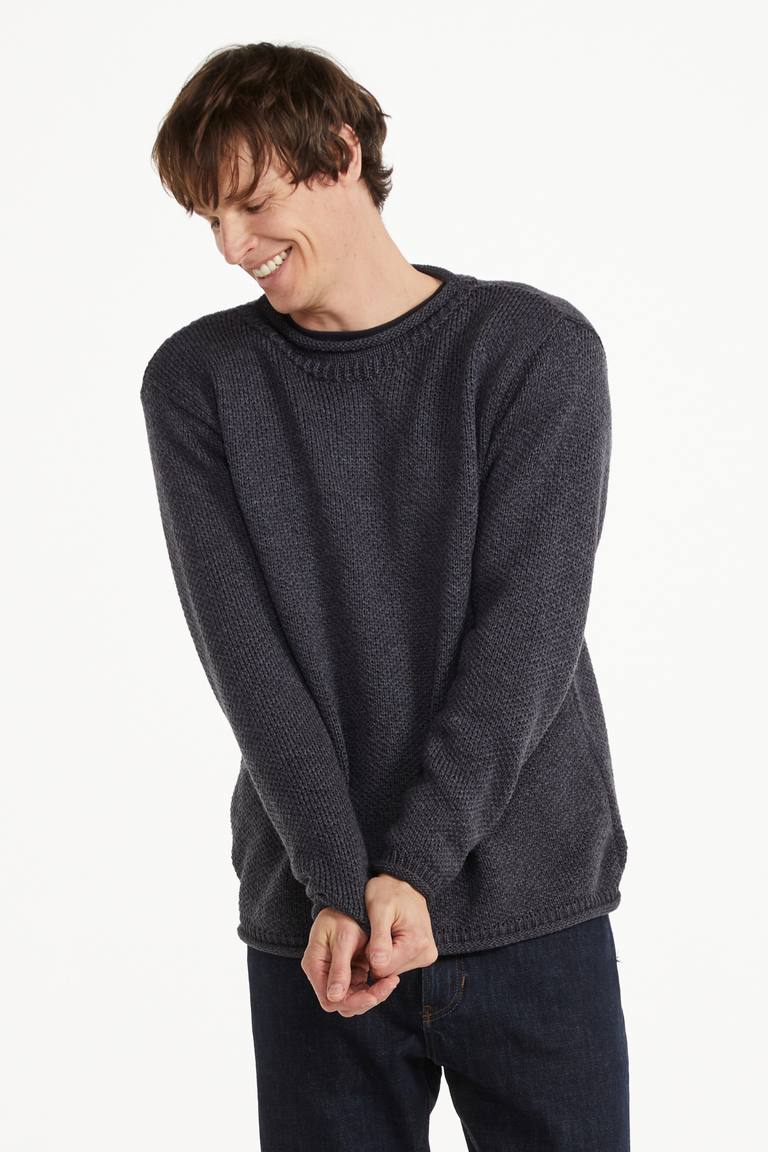 Pull col roulé Moycullen en laine mérinos pour homme - Gris