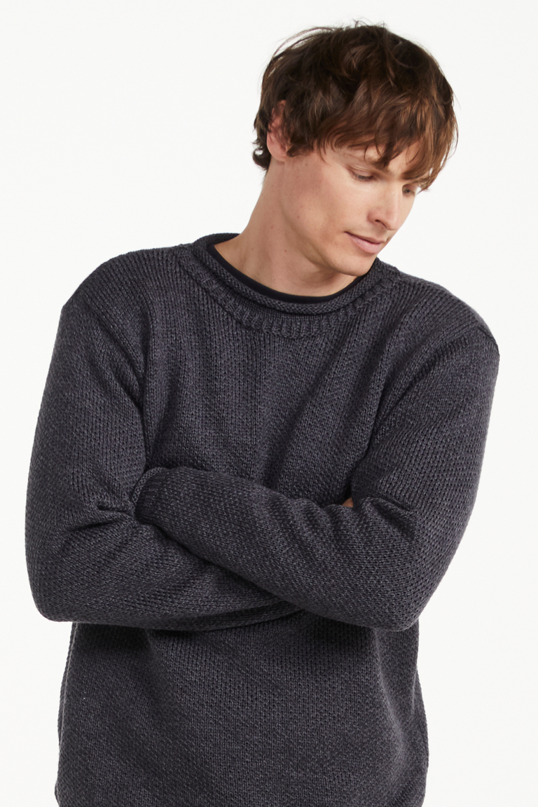 Pull col roulé Moycullen en laine mérinos pour homme - Gris