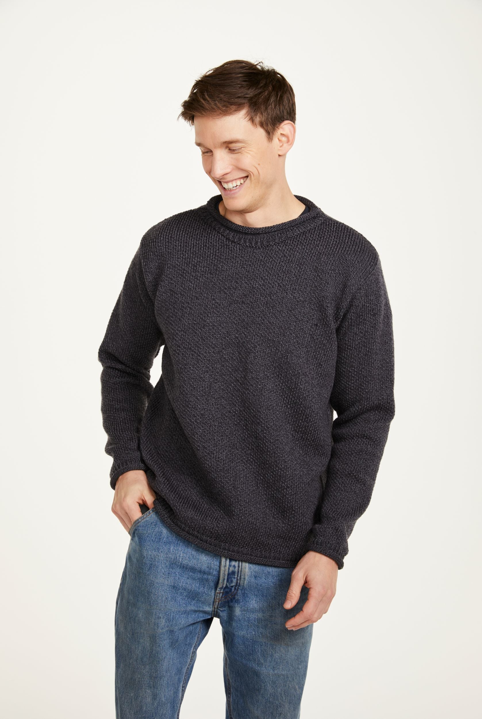 Moycullen Roll Neck Mens Merino Sweater Grey moycullen-roll-neck-mens-merino-sweater-grey