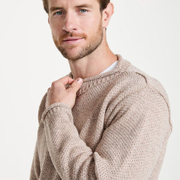 Moycullen Roll Neck Herren Merinopullover - Hafer