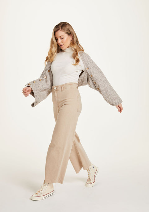 Made in Ireland, poncho, knitwear, aran cape, wool cape, merino wool, oat,ladie's