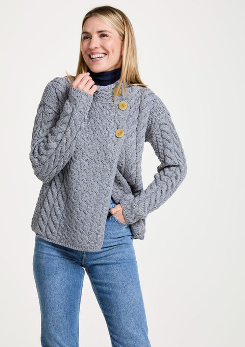 Merino wool sweater,  Aran sweater, women's sweater, knitwear, jumper, Ireland, made in Ireland, wool jumper,cable knit