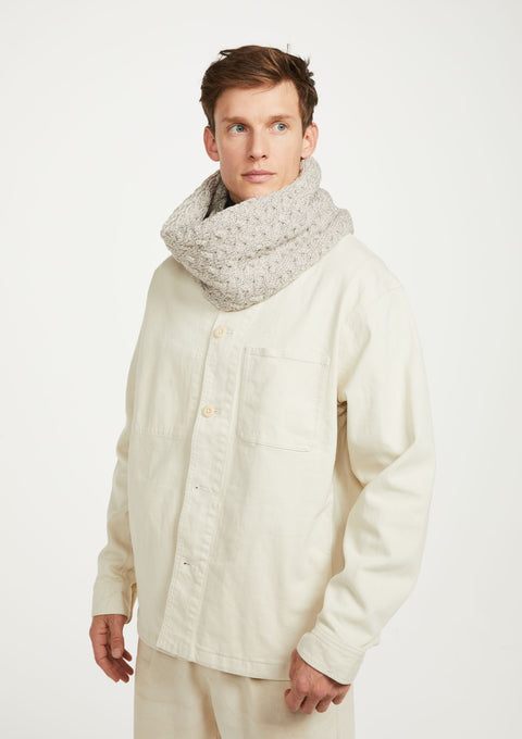 Merino wool, wool snood, made in Ireland, knitwear, wool scarf, aran, Ireland, oat, gift,Hat & Scarf