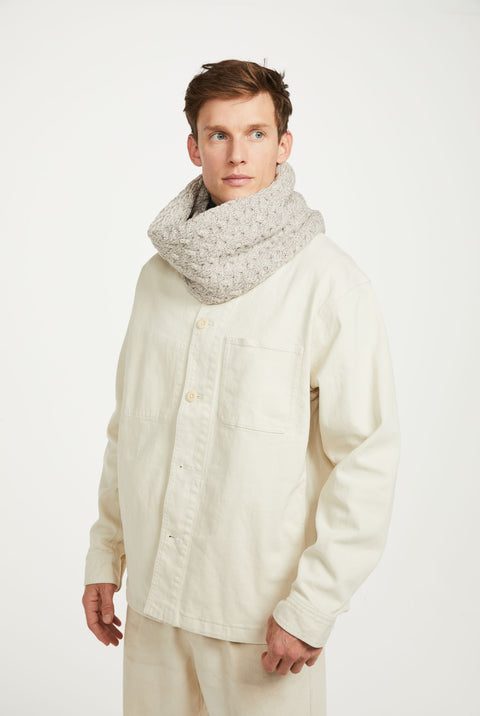 Newport Aran Cable Snood -  Oat