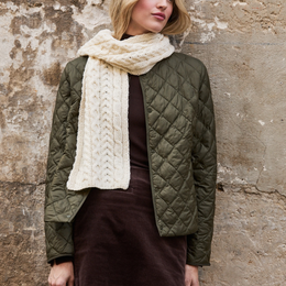 Bonnet Cong Aran en laine mérinos avec pompon - Vert
