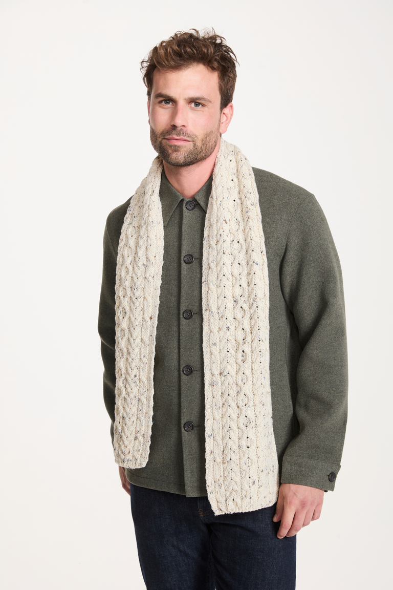 Bonnet Cong Aran en laine mérinos avec pompon - Vert