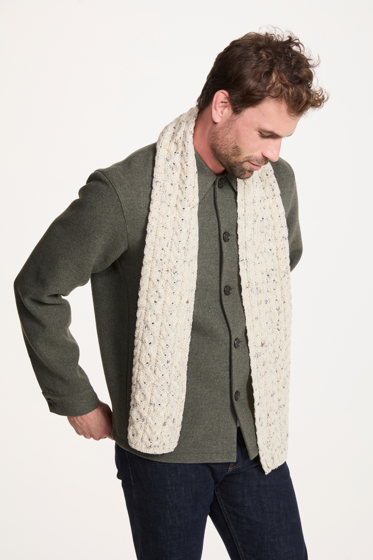 Bonnet Cong Aran en laine mérinos avec pompon - Vert
