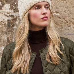 Carna Aran Cable Worsted Hat - Cream