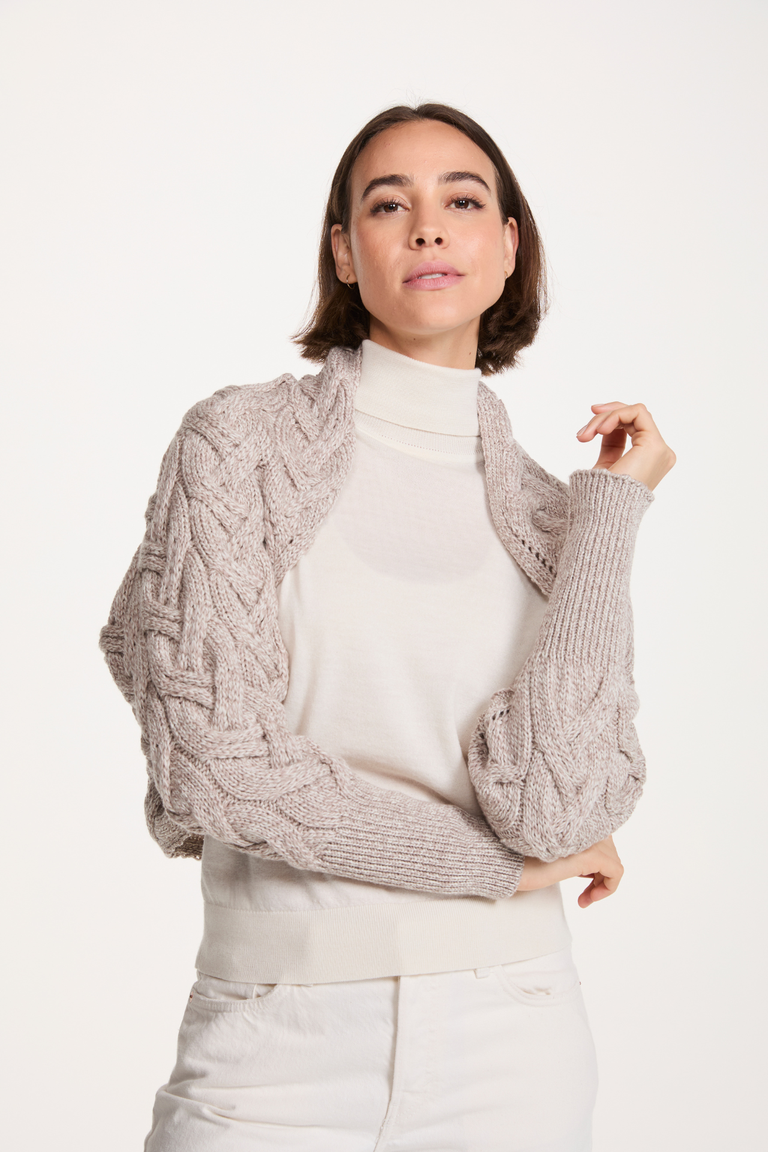 Iseult Ladies Bolero Supersoft Merino - Oat