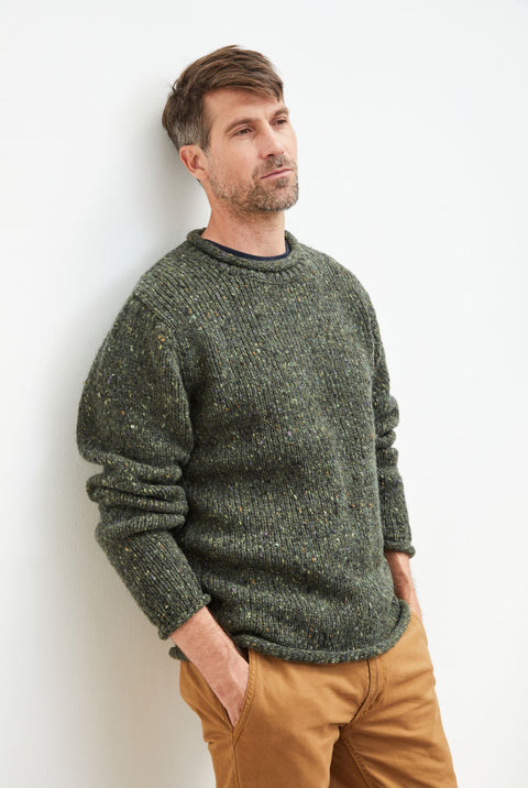 Men's Jacob Wool 100% Wool Knitted Jumper Fine Knit Unlined Aran Sweater  Dark Brown Fair Trade Fitted Pullover UK Made Country Wear -  Canada