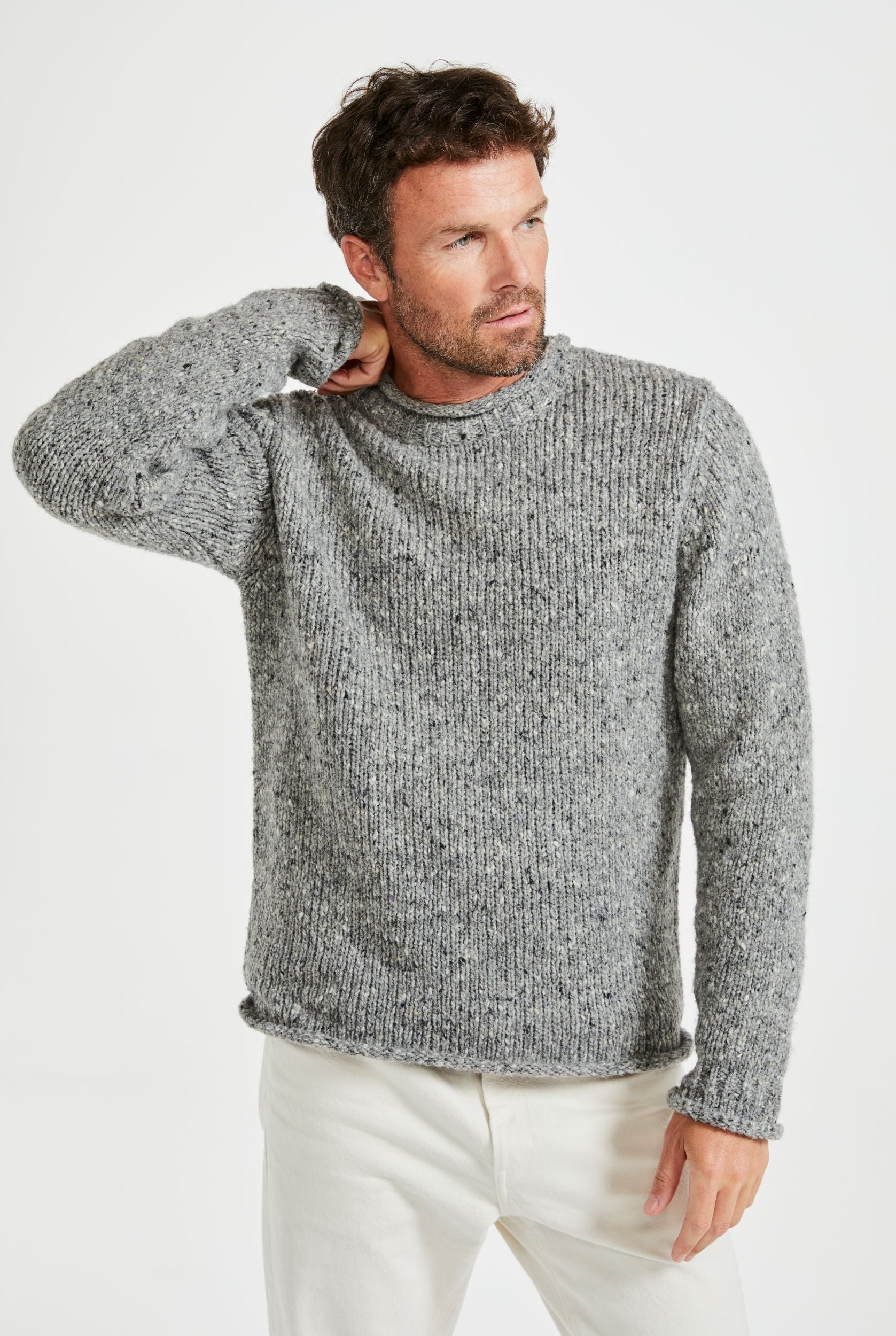 Light Grey Mens Grey Turtleneck Jumper Mens Grey Roll Neck Sweater Top
