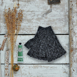 Killeany Aran Handknit Merino Fingerless Gloves - Grey