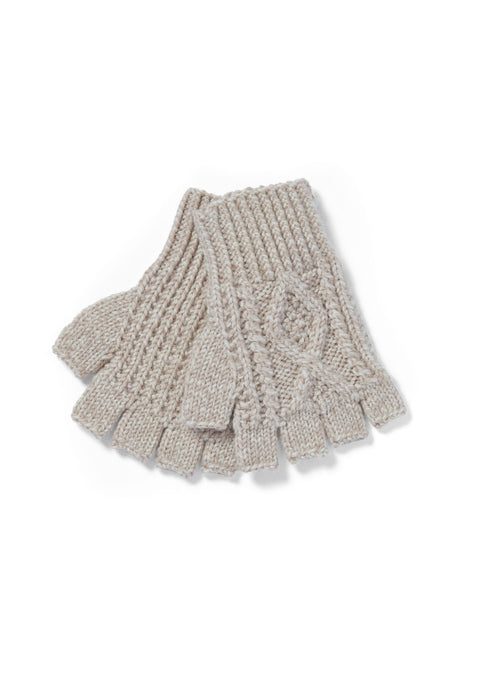 wool gloves, aran wool, knitwear, gift, Ireland, gloves, merino wool gloves， fingerless, cable knit