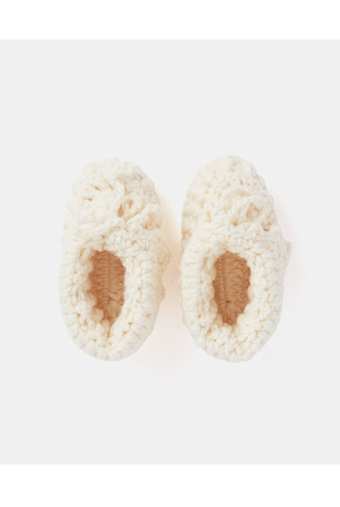 Méaróg Beag Aran Babyschuhe – Creme