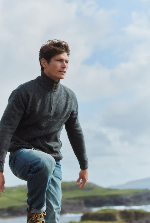 Belleek Troyer Mens Sweater - Grey