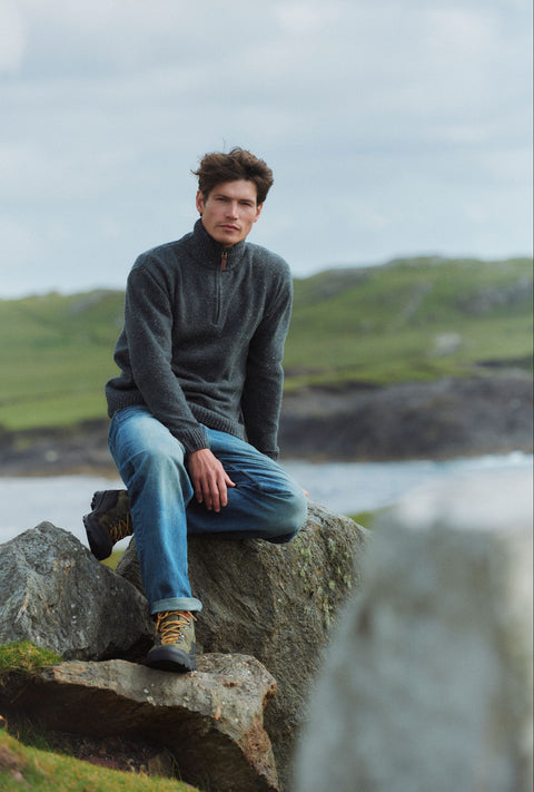 Belleek Troyer Mens Sweater - Grey